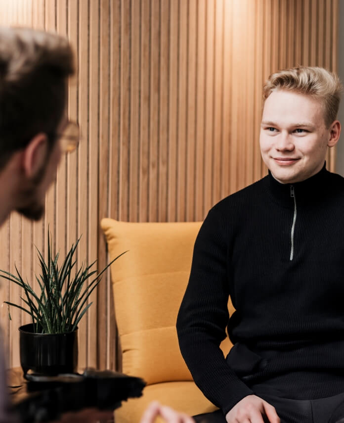 Marvin Koch im Coaching-Gespräch